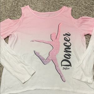 COPY - Justice Dancer Cold-Shoulder Top size 10